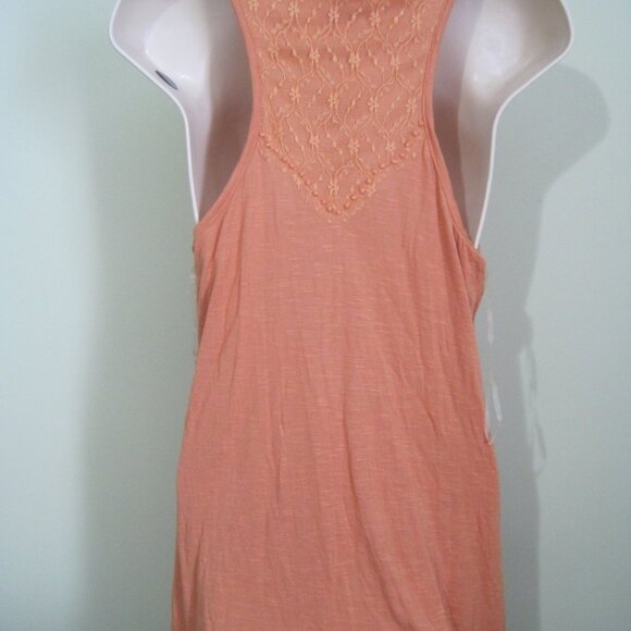 American Rag Rayon Floral Caramel Sleeveless Flowy Blouse Womens XLarge Tank Top - Picture 4 of 8